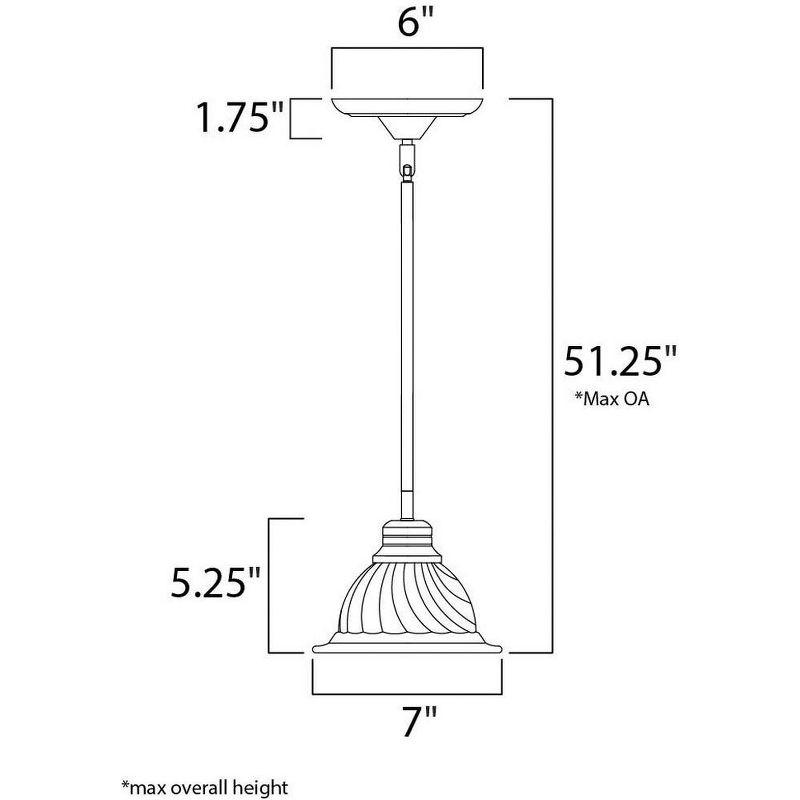 Maxim Satin Nickel Mini Pendant with Marble Glass Shade