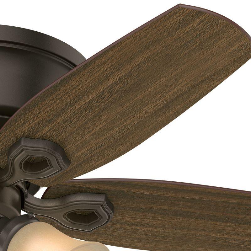 Hunter Fan 42" Builder Low Profile 5 - Blade Flush Mount Ceiling Fan with Pull Chain and Light Kit Included