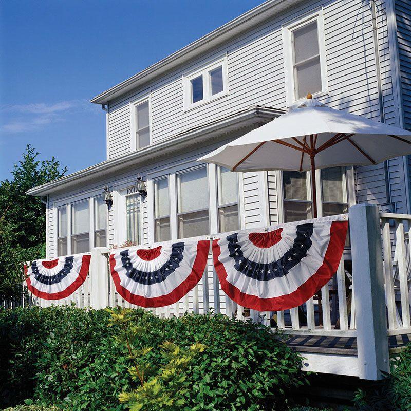 Double Sided 18'' H x 12'' W Polyester Independence Day Bunting