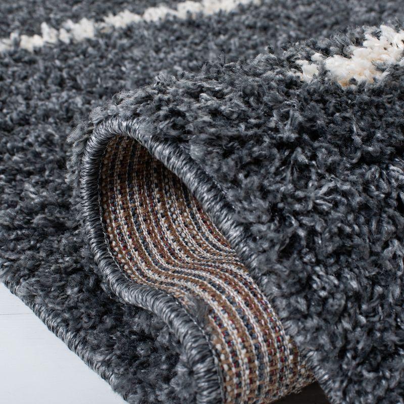 Venus Shag VNS604 Power Loomed Area Rug - Dark Grey/Ivory - 8'x10' - Safavieh.