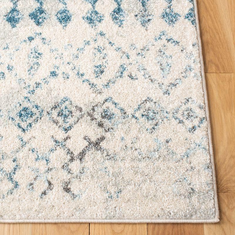 Tulum TUL240 Power Loomed Indoor Area Rug - Ivory/Turquoise - 9'x12' - Safavieh