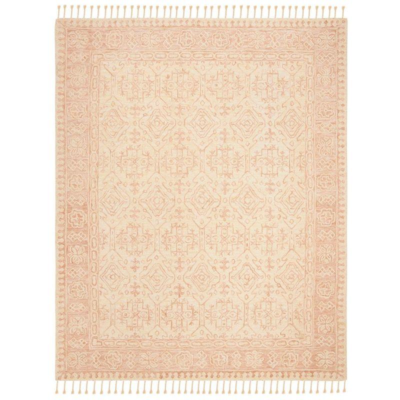 Aspen W/ Tassels APN225 Hand Tufted Indoor Area Rug - Ivory/Blush - 9'x12' - Safavieh