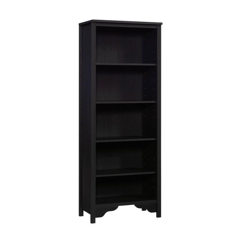 69" Raven Oak Adjustable 5-Shelf Wood Bookcase