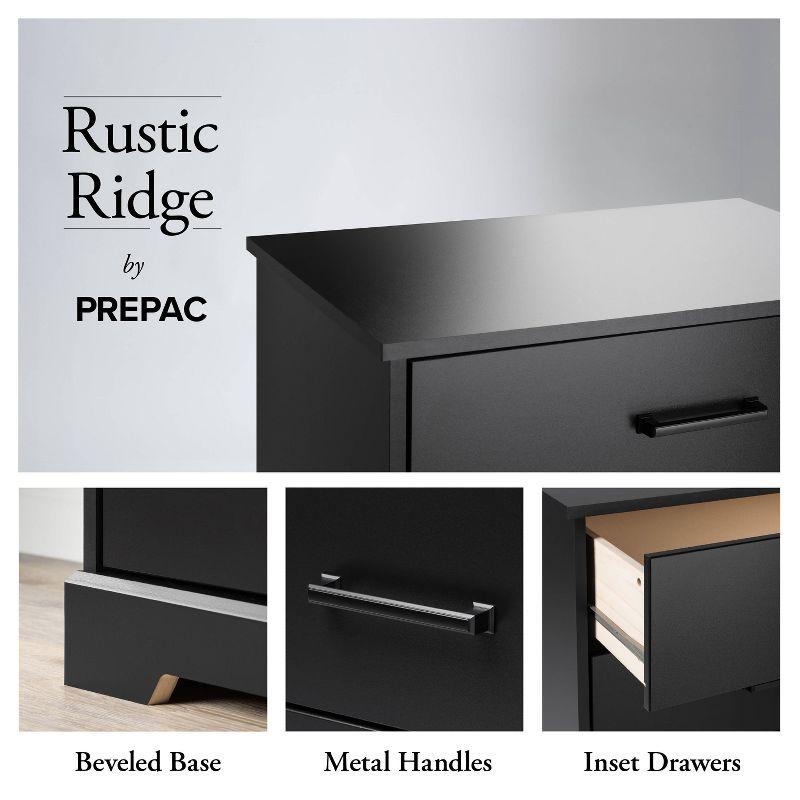 Prepac 27.50" Wide Rustic Ridge 5 Drawer Dresser