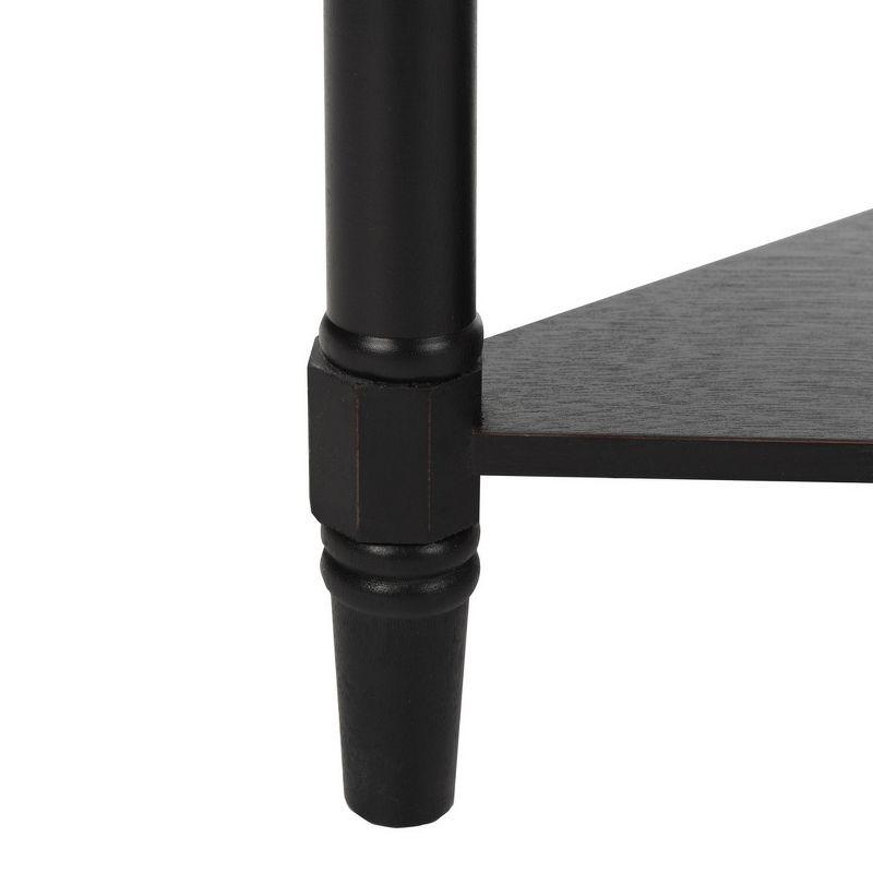 Gomez Corner Console Table - Distressed Black - Safavieh