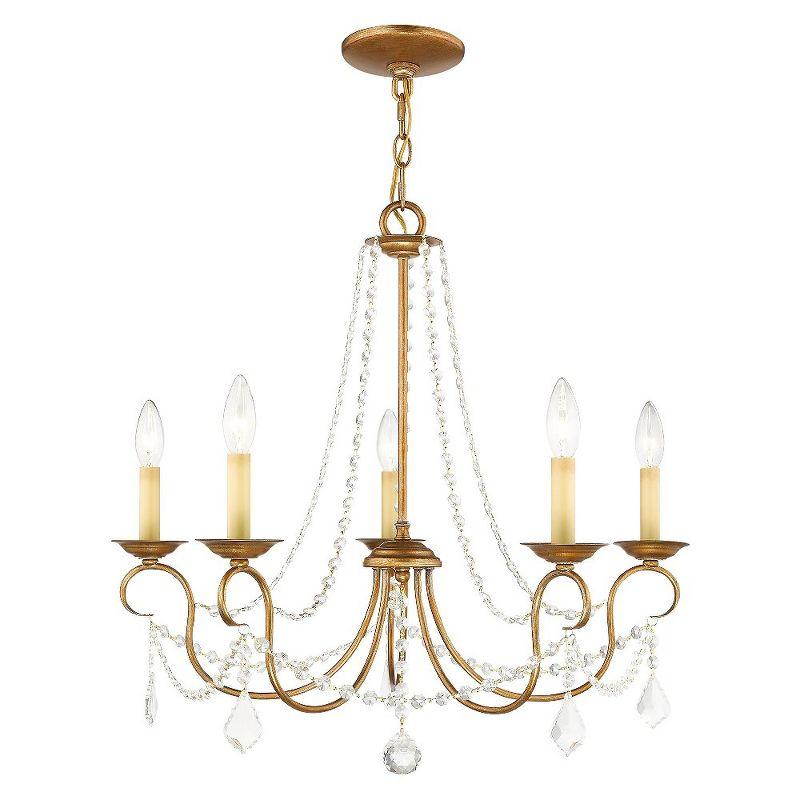 Livex Lighting Pennington 5 - Light Chandelier in  Antique Gold Leaf