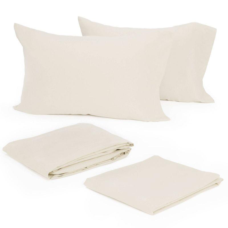 300 Thread Count King Cream Cotton Sheet Set