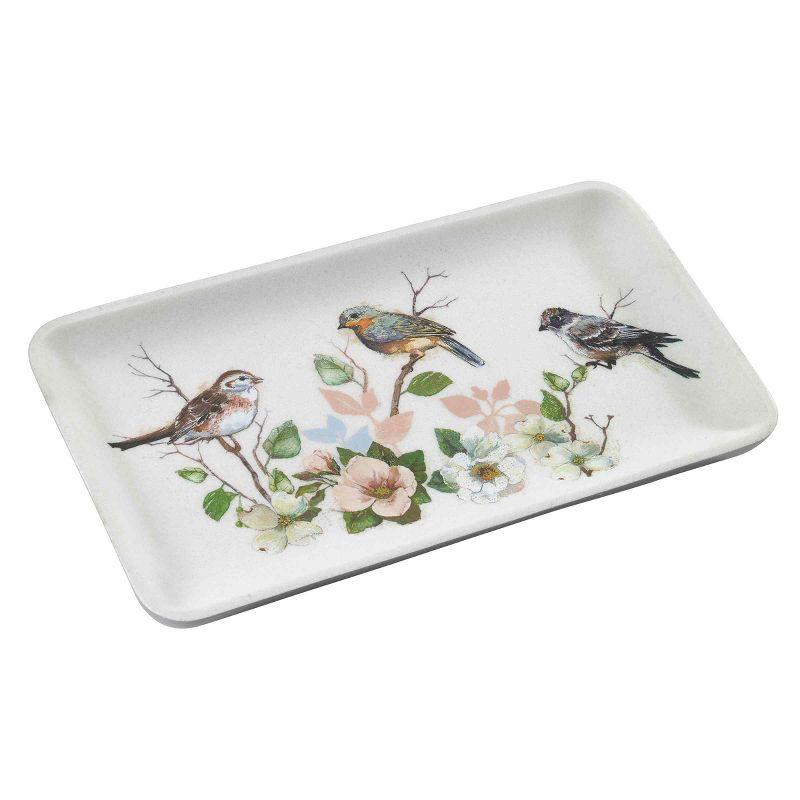 Shabby Chic Love Nest Square Vanity Tray in Durable Resin