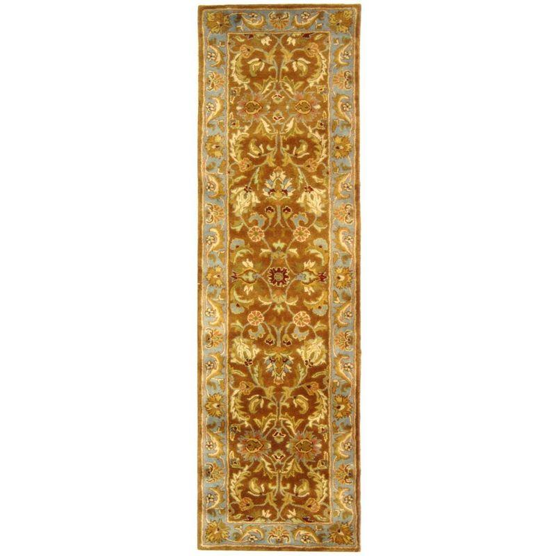 Heritage HG812 Handmade Accent Rug - 2'3"x4' - Brown/Blue - Safavieh