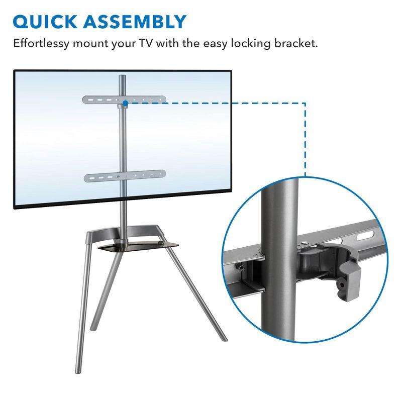 Mount-It Easel TV Stand & Portable TV Tripod Holds up to 88 Pounds and Fits 43 - 65 Inch Screens