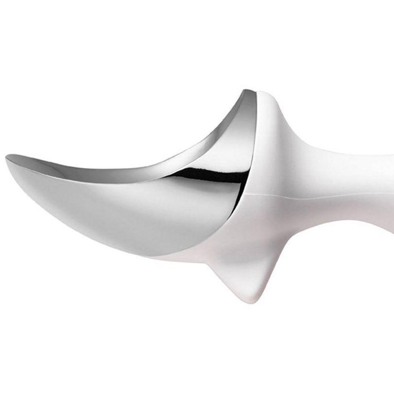 White Chrome Tilt-Up Ice Cream Scoop with Non-Slip Grip