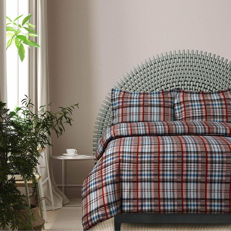 Azores Home Azores Solid Or Printed Flannel Duvets Flannel Duvet Cover Set