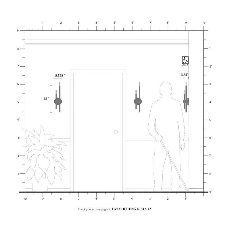 Livex Lighting Denmark 2 - Light Wall Light in  Satin Brass