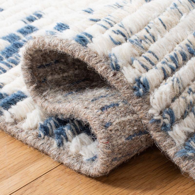 Kenya KNY175 Hand Knotted Area Rug - Blue/Ivory - 6'x9' - Safavieh