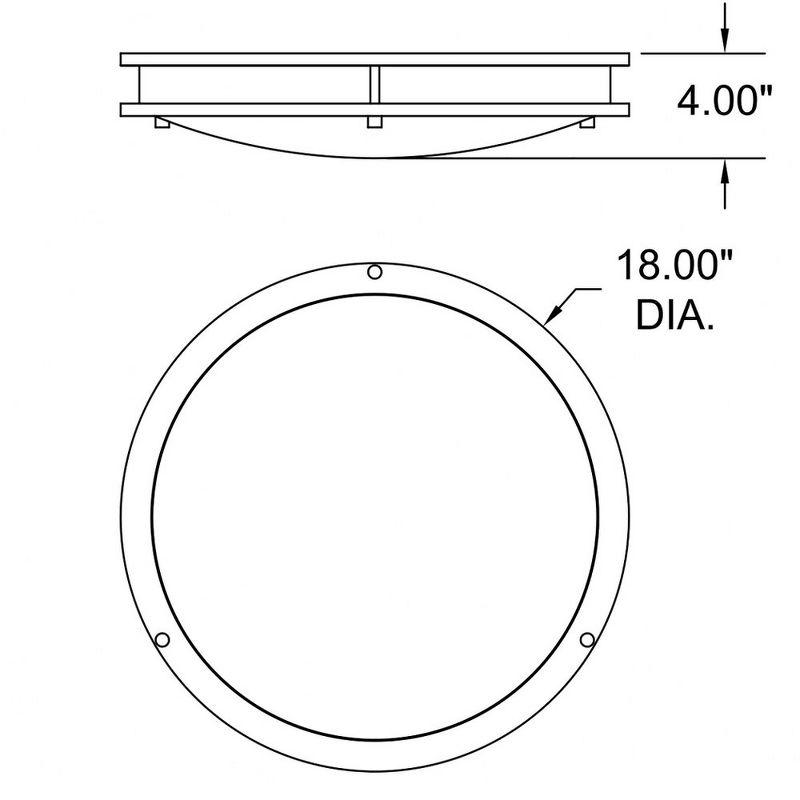 Solero III 19" Bronze Glass LED Flush Mount Light