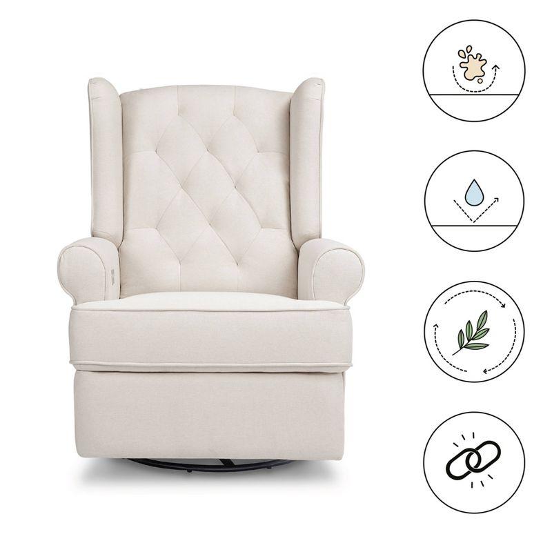 Harbour 32" Cream Eco-Weave Power Swivel Recliner Chair