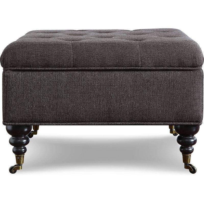 Abbot Square Tufted Ottoman with Storage and Casters - Serta