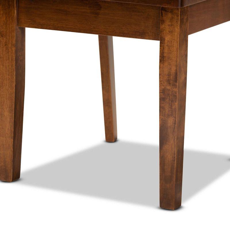 2pc Caron Wood Dining Chair Set Brown - Baxton Studio