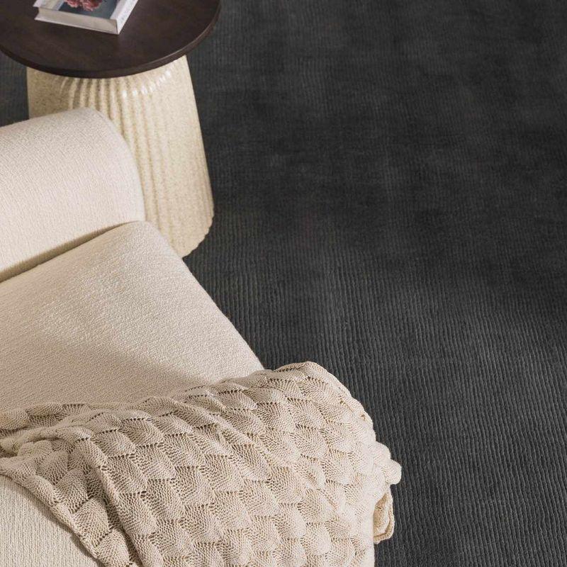 Hauteloom Rectangle Area Rug  Charcoal
