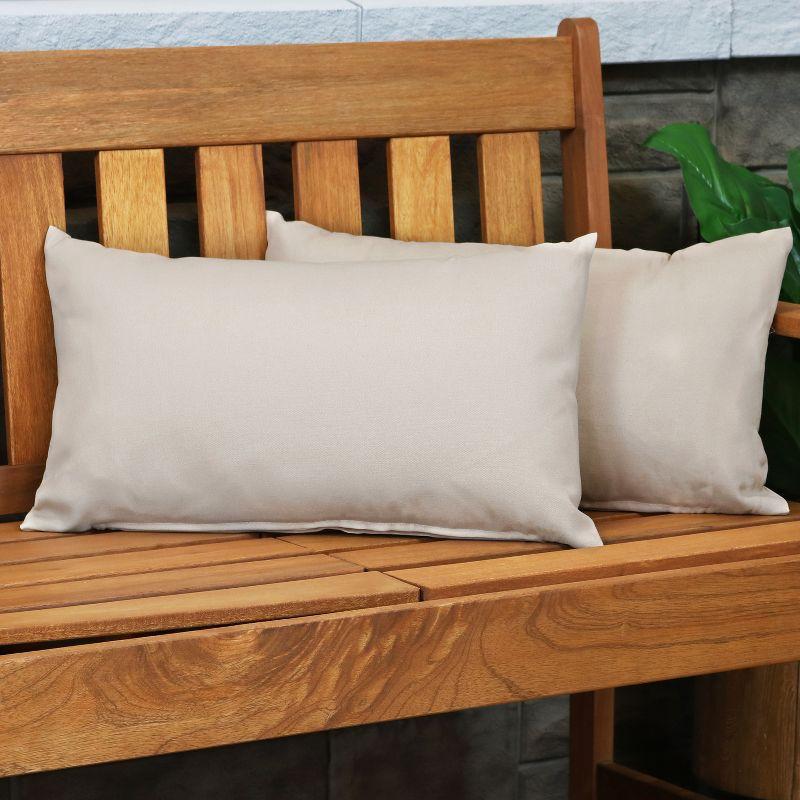 Sunnydaze Indoor/Outdoor Weather-Resistant Polyester Square Decorative Pillow Cover Only with Zipper Closures