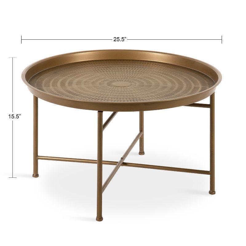 Mahdavi Round Dark Gold Metal Coffee Table