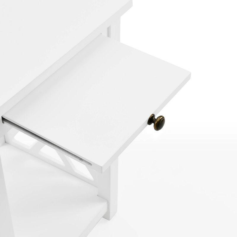 36" Middlebury Coffee Table and End Table with Tray White - Alaterre Furniture: Pull-Out Tray, 2-Piece Set