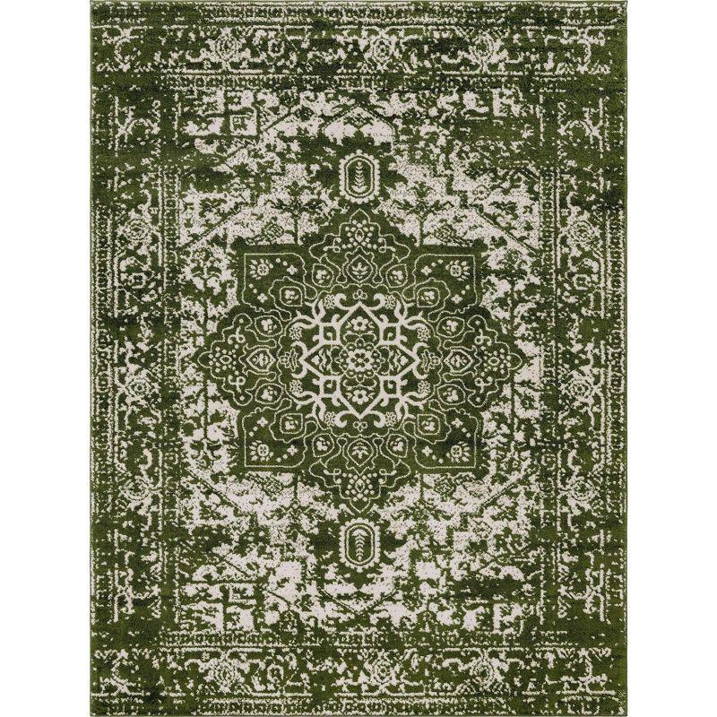 Unique Loom 9' 0 x 12' 0 Green Richmond Medallion Area Rug