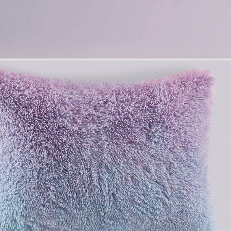 Intelligent Design Pastel Ombre Shaggy Faux Fur Comforter Set