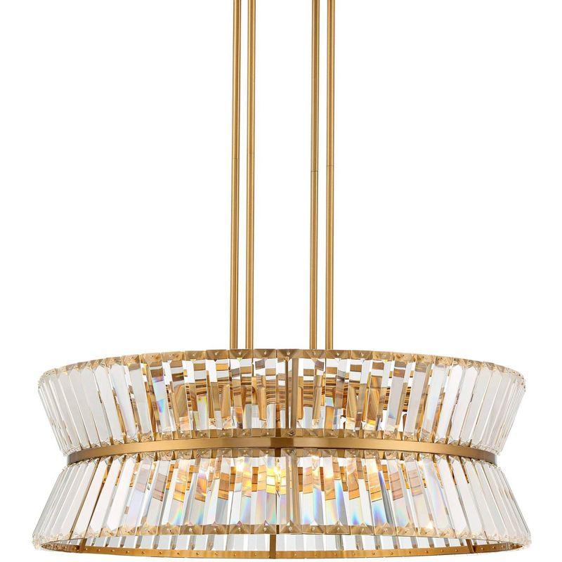 Vienna Soft Gold 31.5" Crystal Hourglass Chandelier