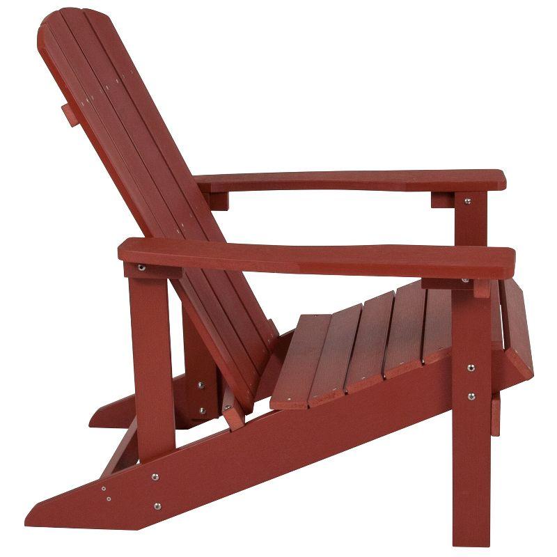 Riviera Red Adirondack Patio Chair with Weather-Resistant Frame