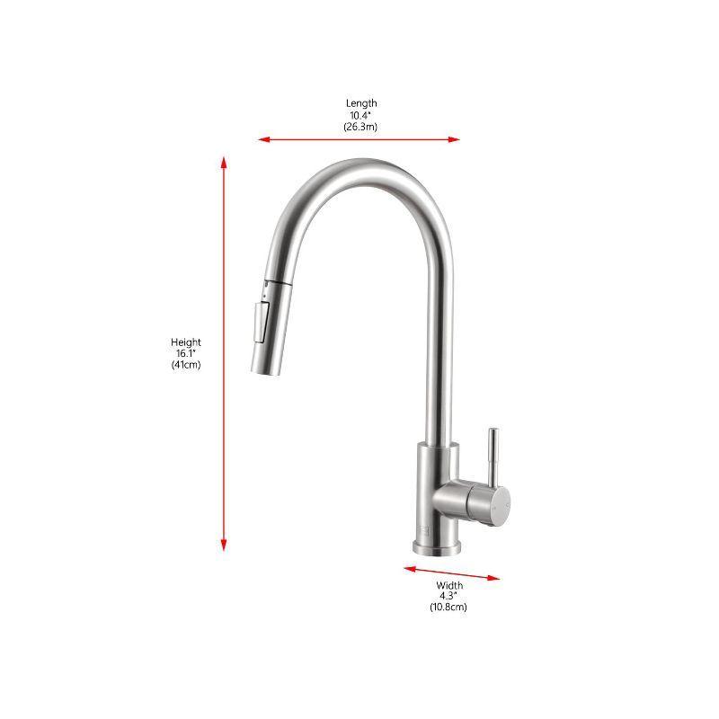 Elegant Lighting Luca Pull Down Spray Touch Kitchen Faucet