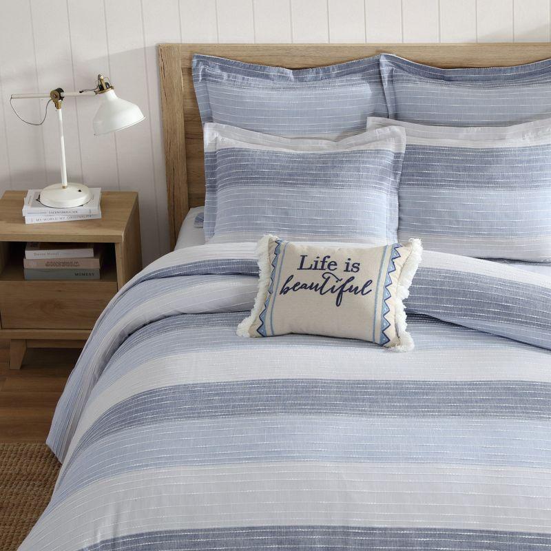 Sand Stripes Blue Duvet Set - Levtex Home