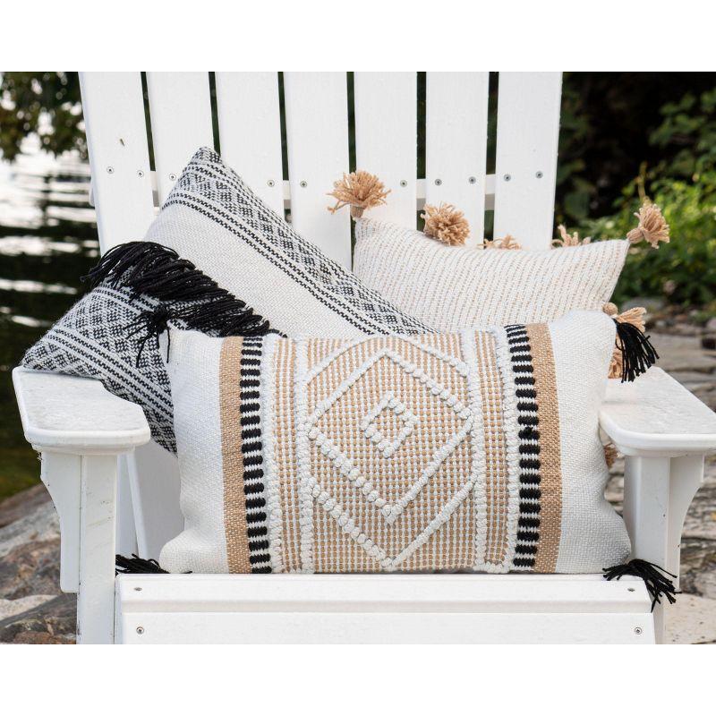 Foreside Home & Garden Tassels Indoor/Outdoor Throw Pillow