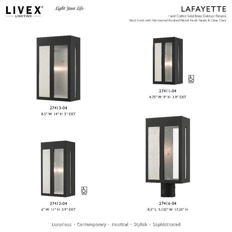 Livex Lighting Lafayette 1 - Light Wall Light in  Black