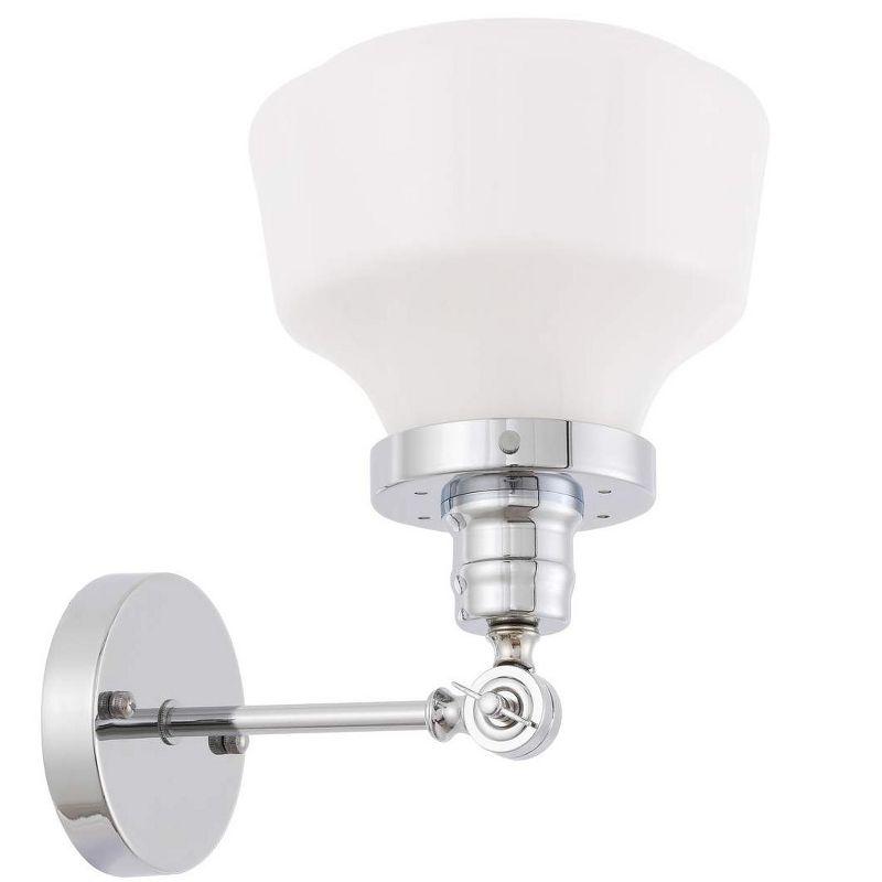 Elegant Lighting Lyle 1 light Chrome and frosted white glass wall sconce