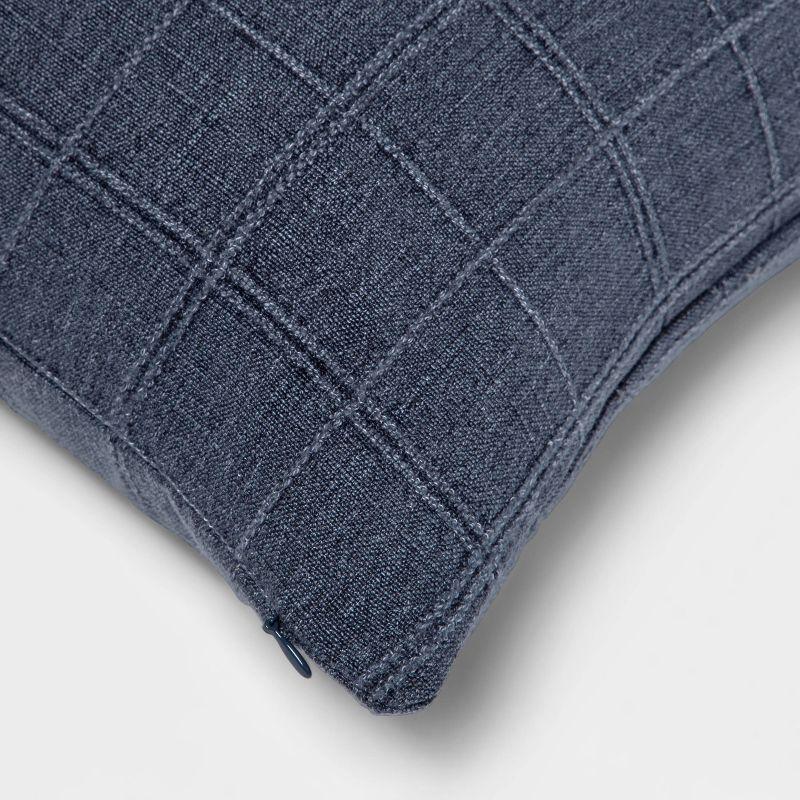 Woven Washed Windowpane Throw Pillow - Threshold™