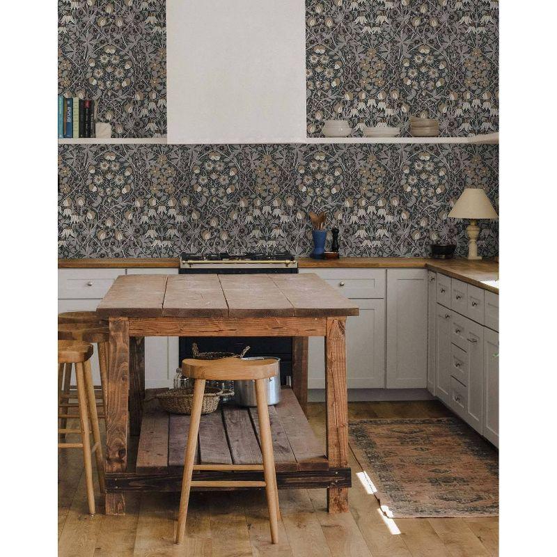 NextWall Tulip Garden Peel and Stick Wallpaper: Vintage Floral, Repositionable, Washable, Self-Adhesive, 30.75 Sq Ft Coverage