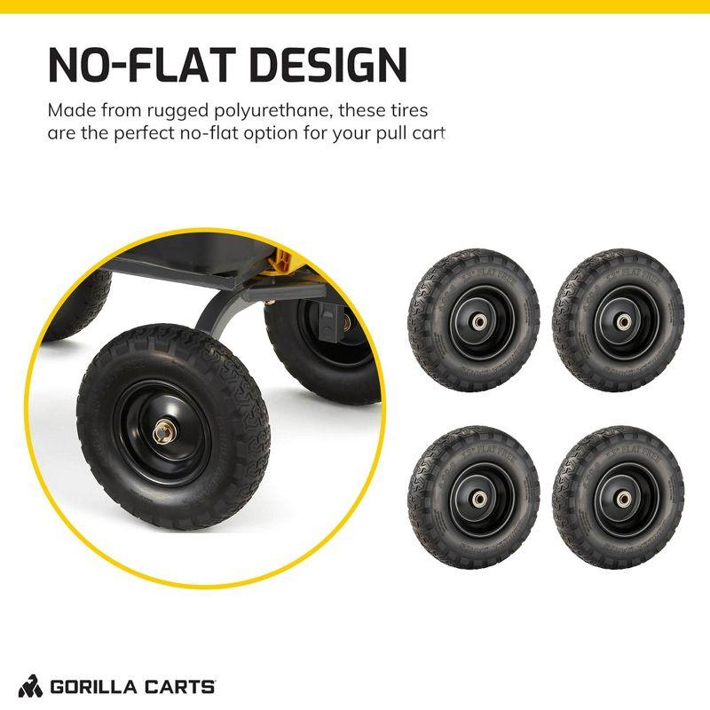 Gorilla Carts 13 Inch No Flat Replacement Tire for Utility Carts GCG-4, GCG-2140, GOR4PS, GOR400, GOR4G, GOR5, GOR800(B)-COM, GOR801, and GCG-900