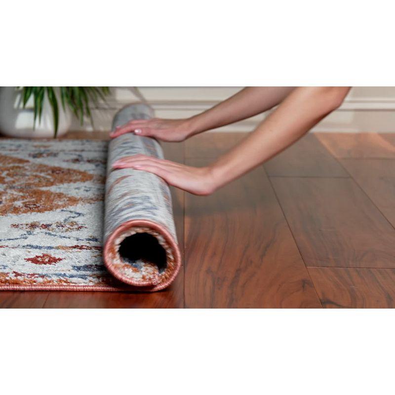 Luna LUN102 Power Loomed Area Rug - Beige/Blue Rust - 8'x10' - Safavieh.