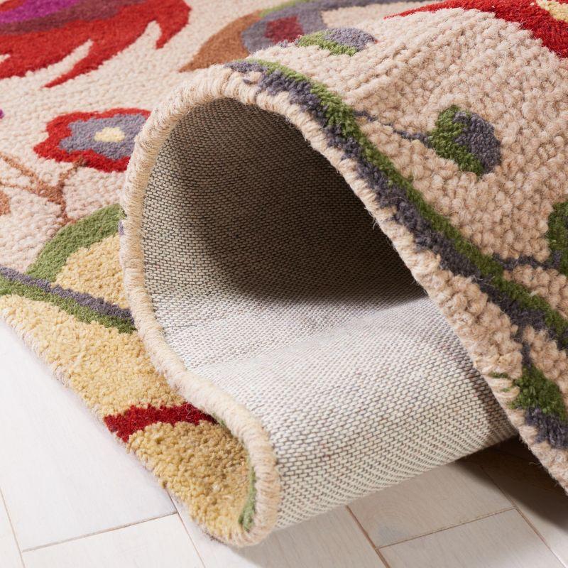 Blossom BLM680 Hand Hooked Area Rug - Rust/Multi - 4'x6' - Safavieh.