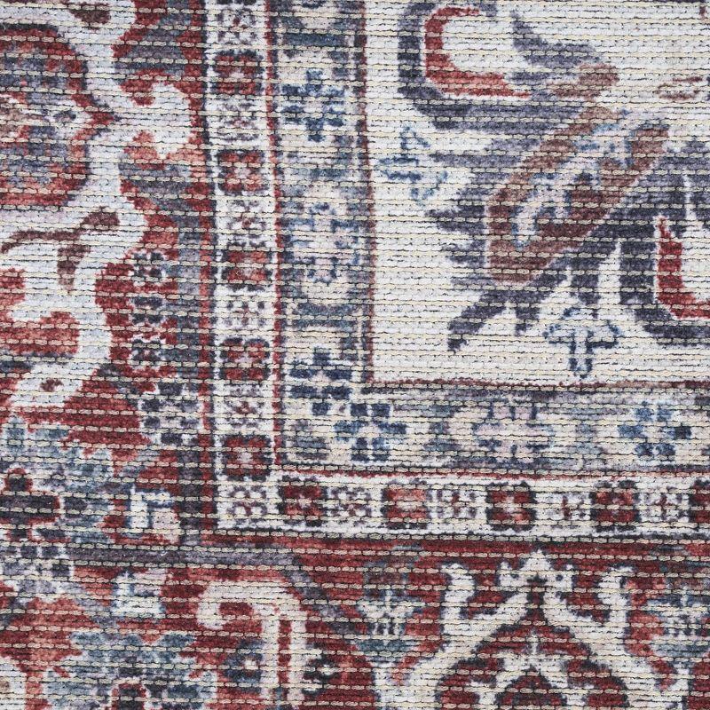 Nourison New Concept Washables Vintage Medallion Area Rug Brick Ivory 9'2" x 12'