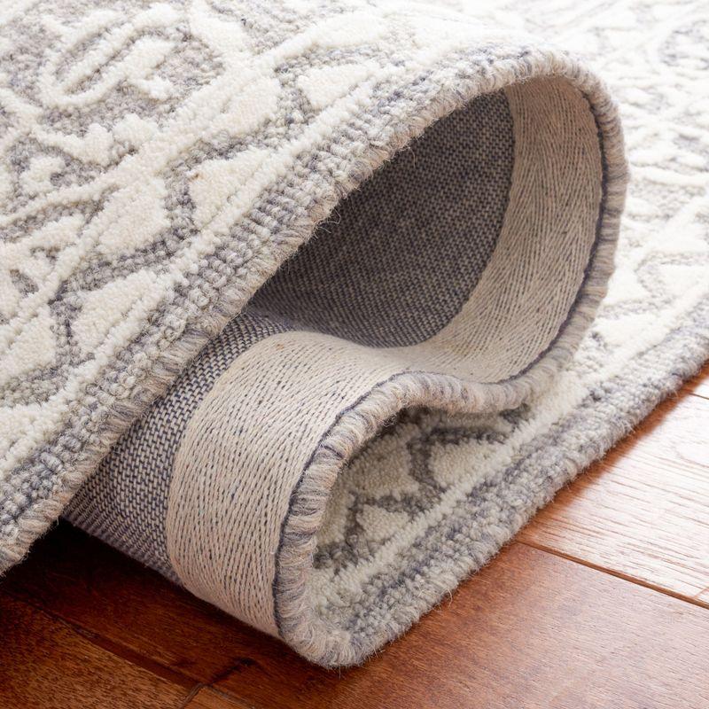Metro MET903 Hand Tufted Indoor Area Rug - Dark Grey/Ivory - 6'x6' - Safavieh