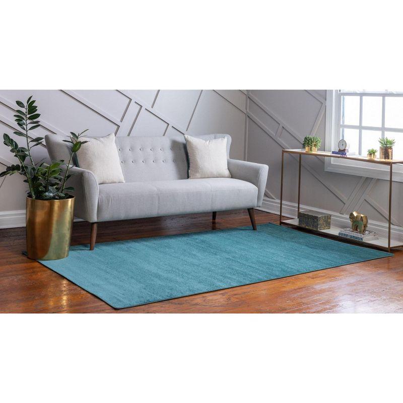 Unique Loom Williamsburg Collection Area Rug - Solid (9'  x 12' 2" Rectangle Turquoise/Teal)