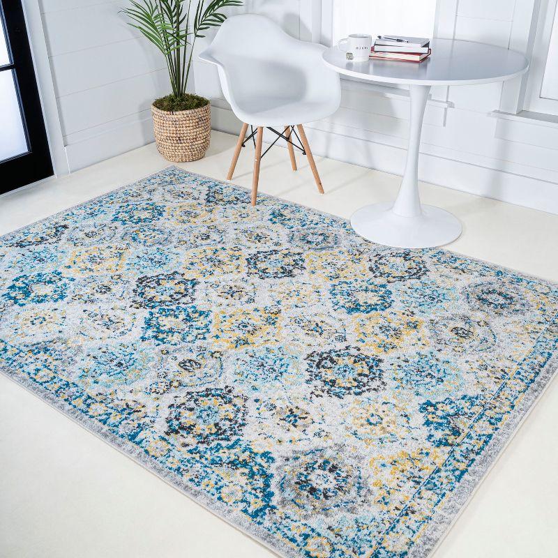 Modern Persian Boho Vintage Trellis Area Rug - JONATHAN Y