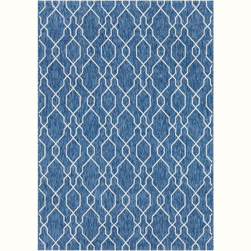 Mark & Day Valentijn 5'3"x7'7" Rectangle Woven Indoor and Outdoor Area Rugs Denim