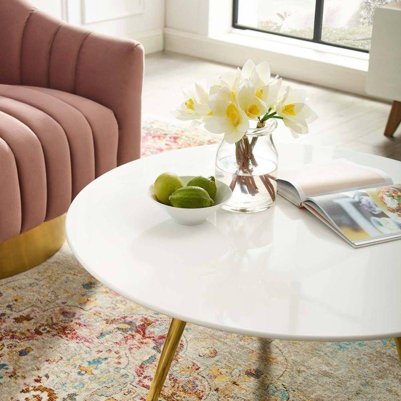 Modway Carson Carrington Bata Round Artificial Marble Coffee Table by Modway & Reviews | Wayfair