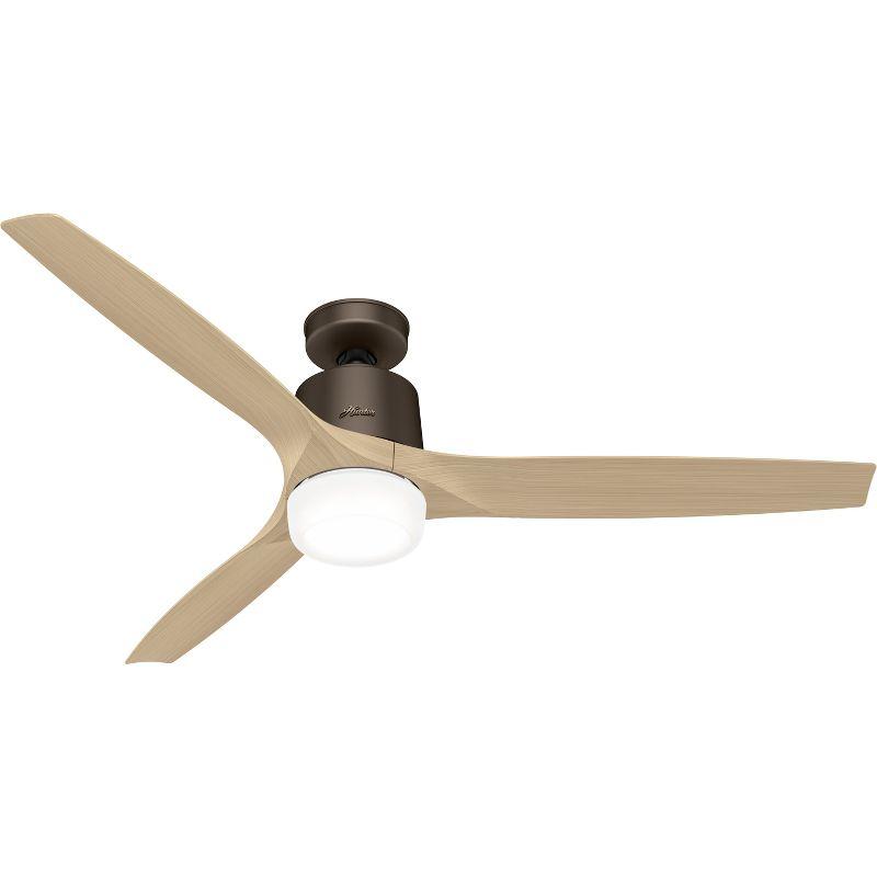 60" Chocolate 3-Blade Smart Ceiling Fan with LED Light