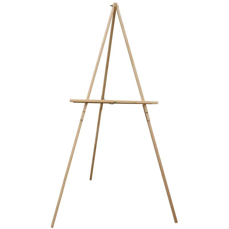 Art Alternatives Display Easel 33.86"x36.61"x59.84" Natural: Wooden Easel for Painting & Signage, Artist Easels