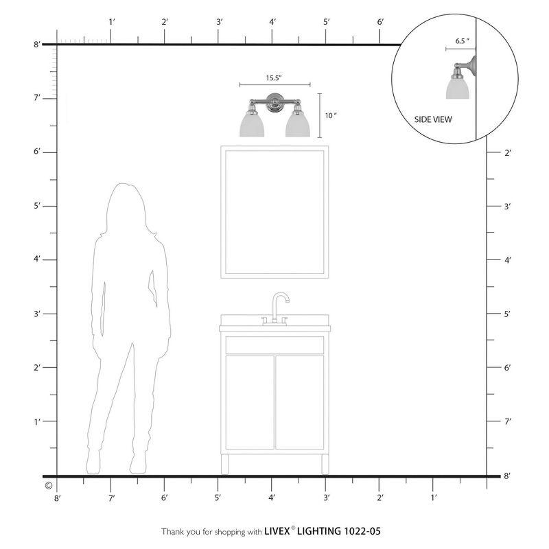 Livex Lighting Classic 2 - Light Vanity in  Polished Chrome