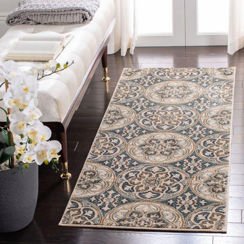 Lyndhurst LNH341 Power Loomed Runner Rug - Slate Blue/Beige - 2'3"x6' - Safavieh
